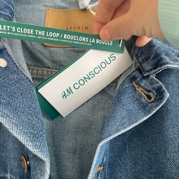 Brand new H&M (&Denim) oversized Denim Jacket (Size X-Small, NWT) - Picture 5 of 7